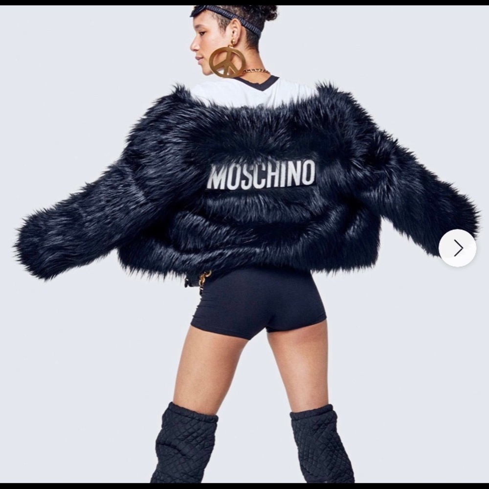 Moschino H&M’s fur xs jacket black